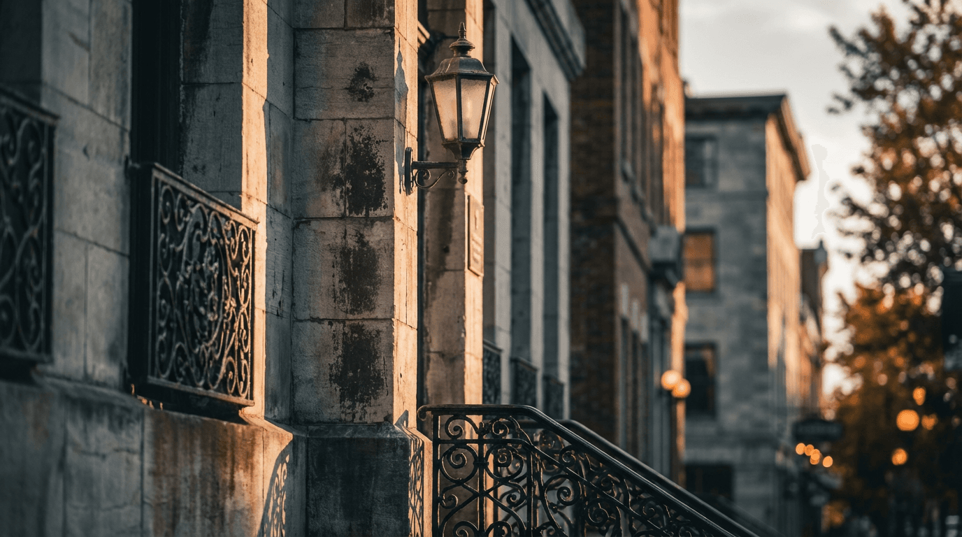 Historic downtown Ogden street with restored buildings and mountain backdrop under afternoon light